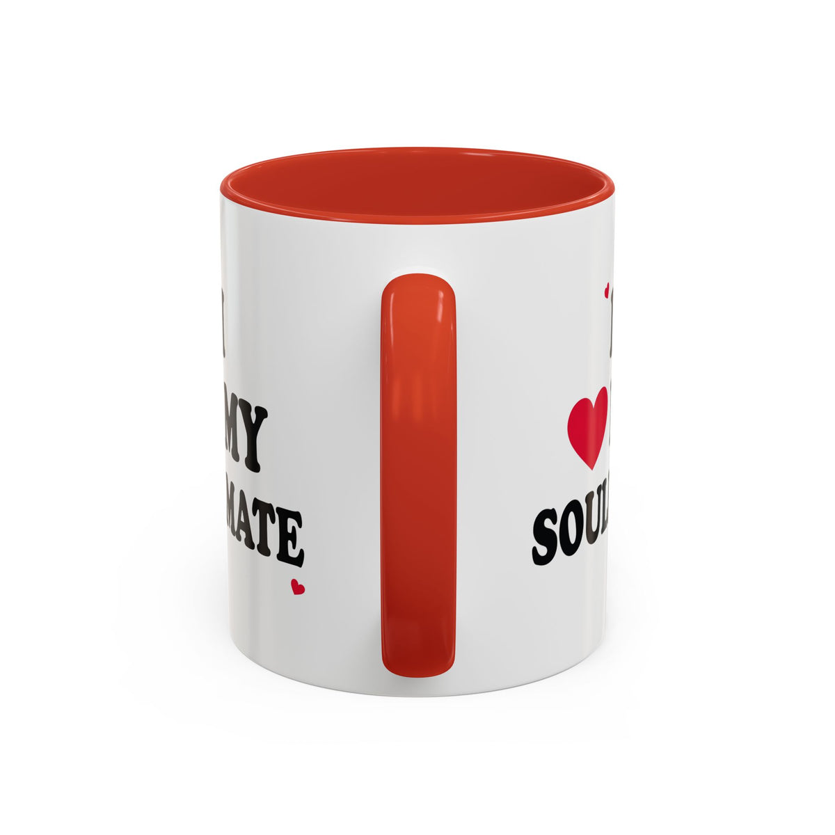 I Love My Soulmate Accent Coffee Mug