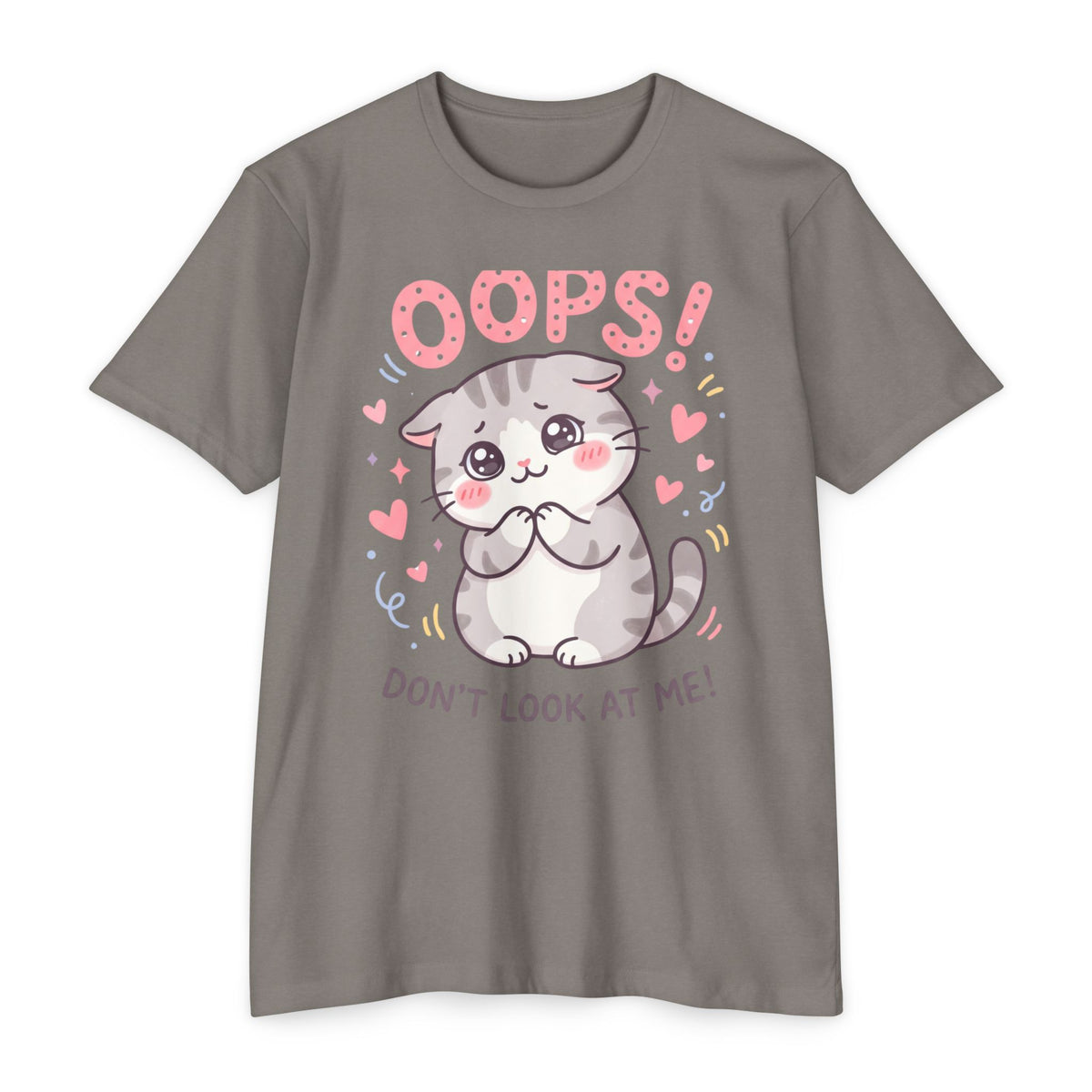 Oops! Cute Kitty Graphic T-Shirt — Adorable Cat Tee for Cat Lovers