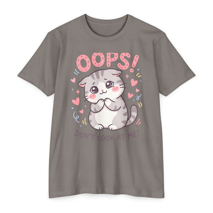 Oops! Cute Kitty Graphic T-Shirt — Adorable Cat Tee for Cat Lovers
