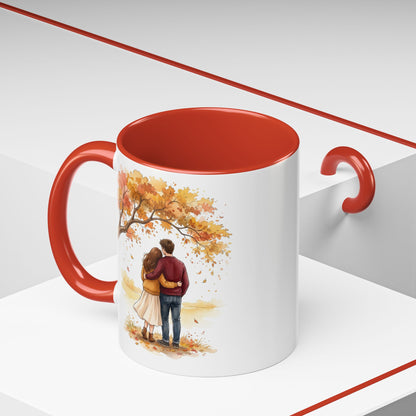 Autumn Couple Under Tree Coffee Mug