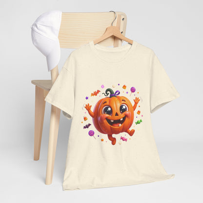 Halloween Pumpkin T‑Shirt — Happy Jack-O'-Lantern Candy Graphic Tee
