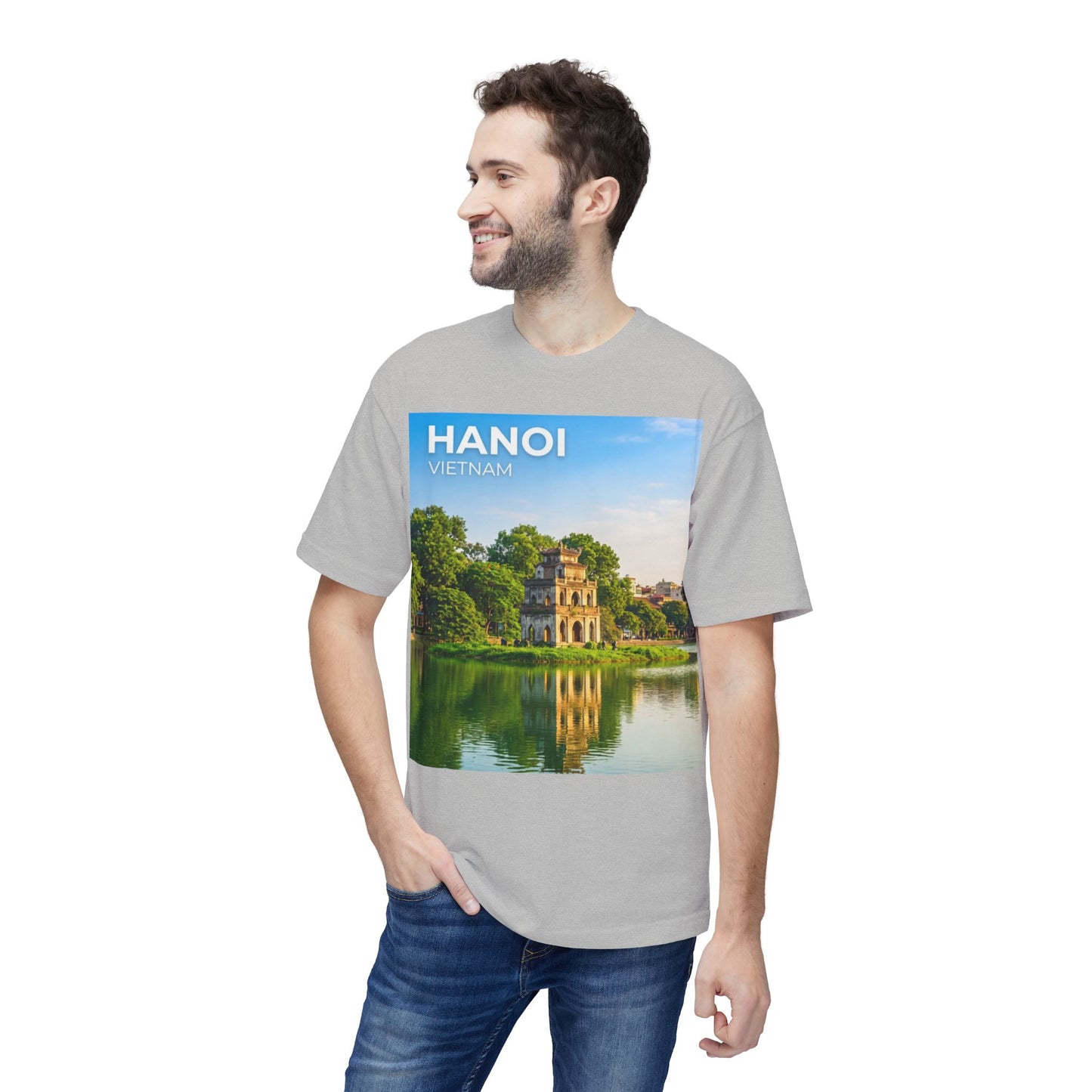 Hanoi Vietnam Travel T-Shirt – Hoan Kiem Lake Temple Photo Tee