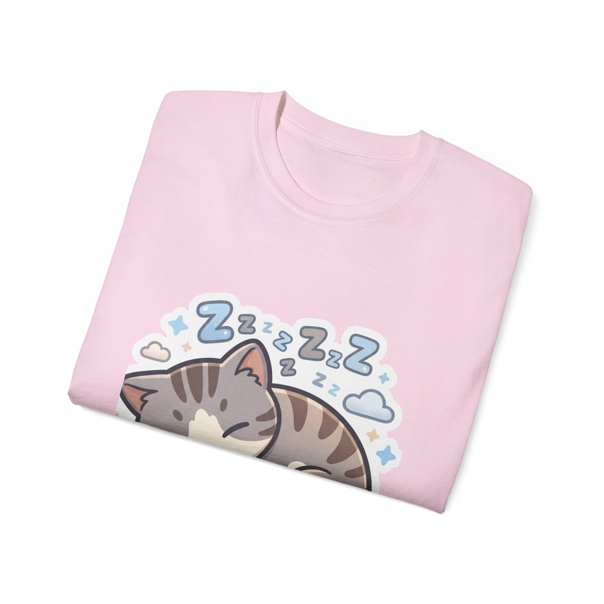 Sleeping Kitty T-Shirt — Cute Sleeping Cat Design (Zzz)