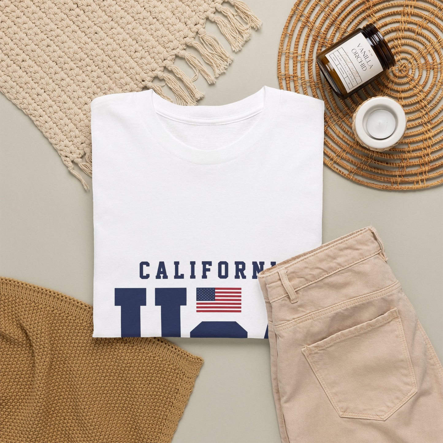 California USA Graphic Tee — Patriotic American Flag T‑Shirt