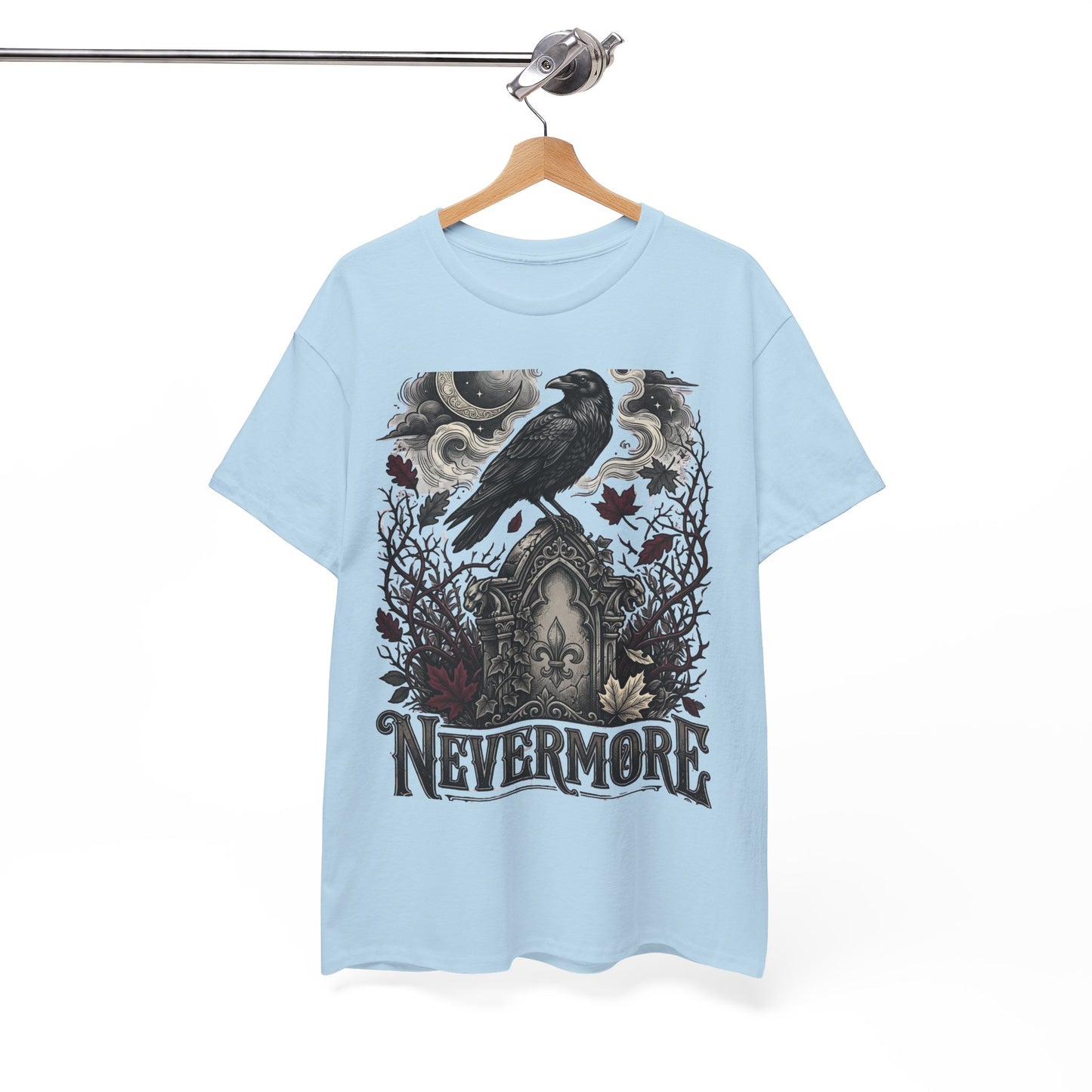 Nevermore Raven T-Shirt — Gothic Edgar Allan Poe Tribute Tee