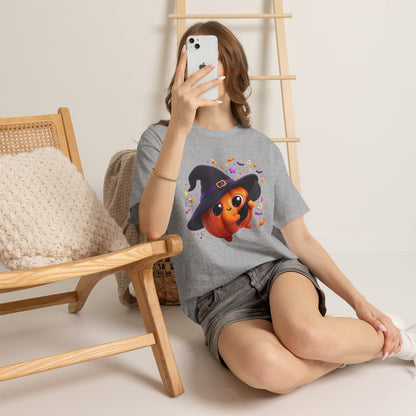 Pumpkin Witch T-Shirt — Cute Halloween Jack-o'-Lantern with Witch Hat