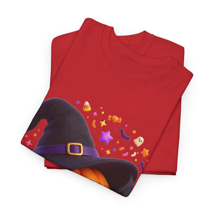 Pumpkin Witch T-Shirt — Cute Halloween Jack-o'-Lantern with Witch Hat