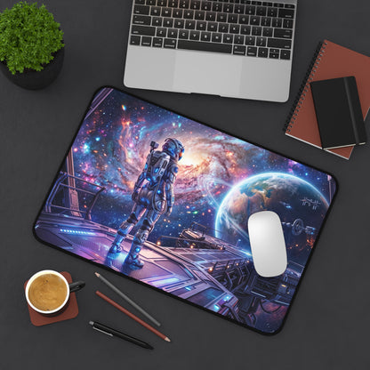 Space Explorer Desk Mat — Astronaut Galaxy Mouse Pad