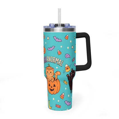 Purranormal Halloween Cat 40oz Thermal Tumbler
