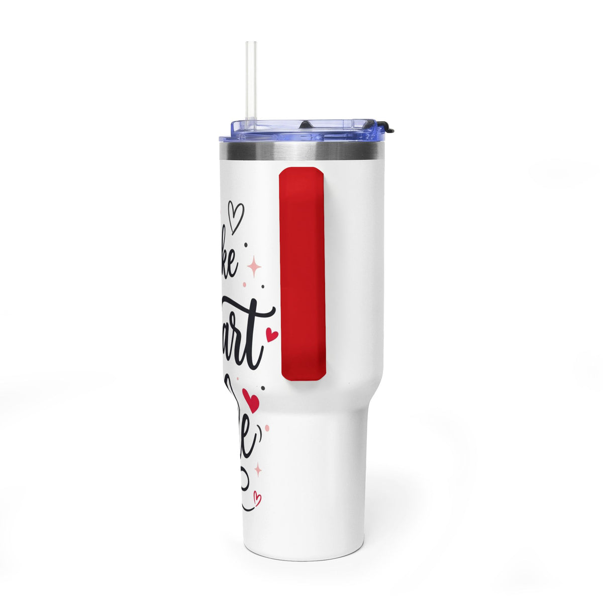 40oz Love-Themed Thermal Tumbler with Handle
