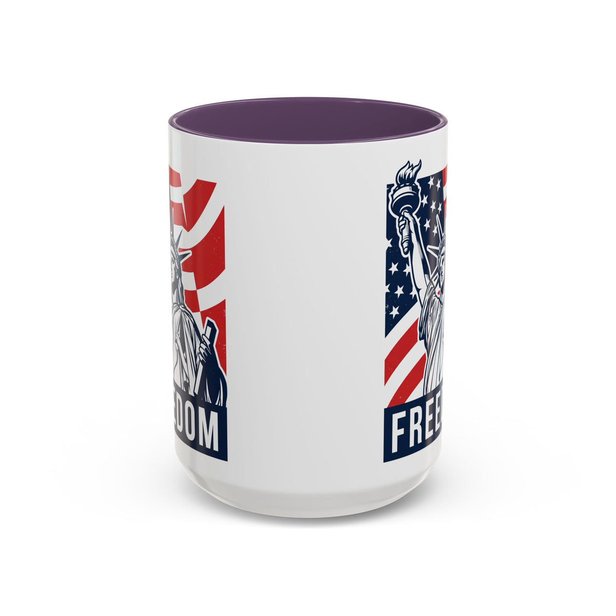Freedom Statue Accent Coffee Mug — Patriotic Liberty 11/15oz