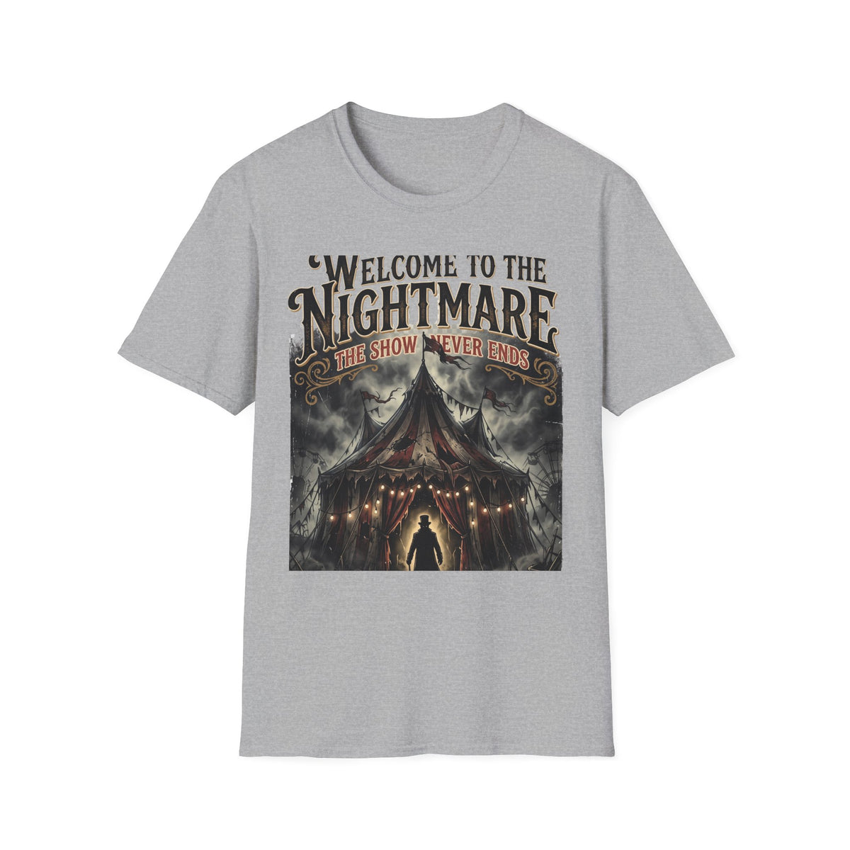 Welcome to the Nightmare T-Shirt — Horror Carnival Graphic Tee