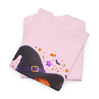 Pumpkin Witch T-Shirt — Cute Halloween Jack-o'-Lantern with Witch Hat