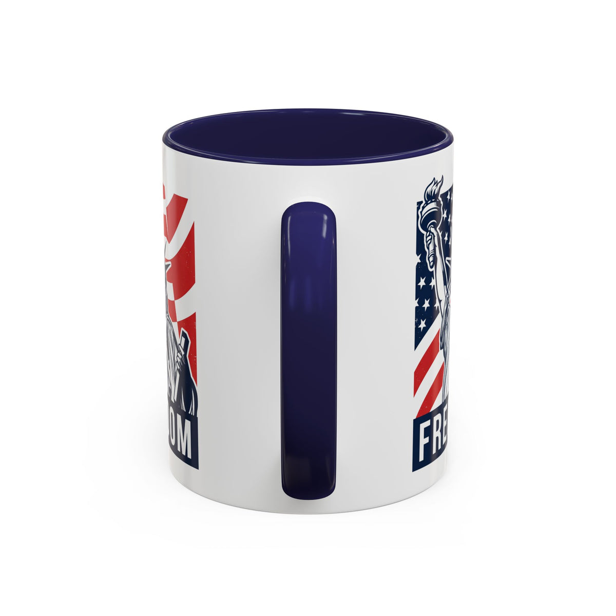 Freedom Statue Accent Coffee Mug — Patriotic Liberty 11/15oz