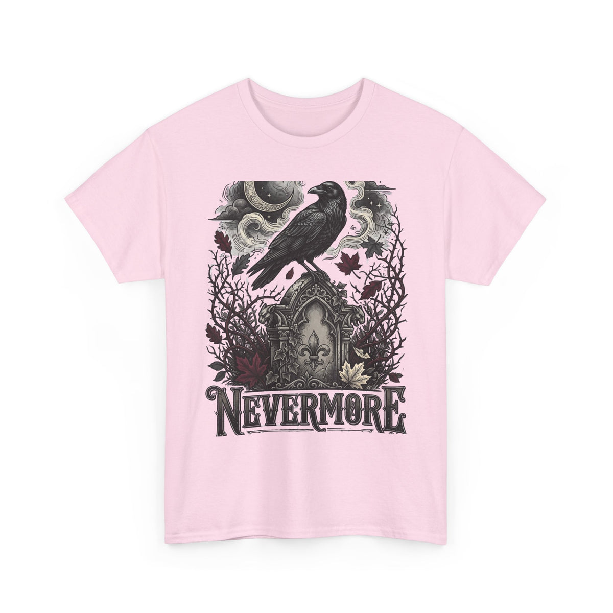 Nevermore Raven T-Shirt — Gothic Edgar Allan Poe Tribute Tee