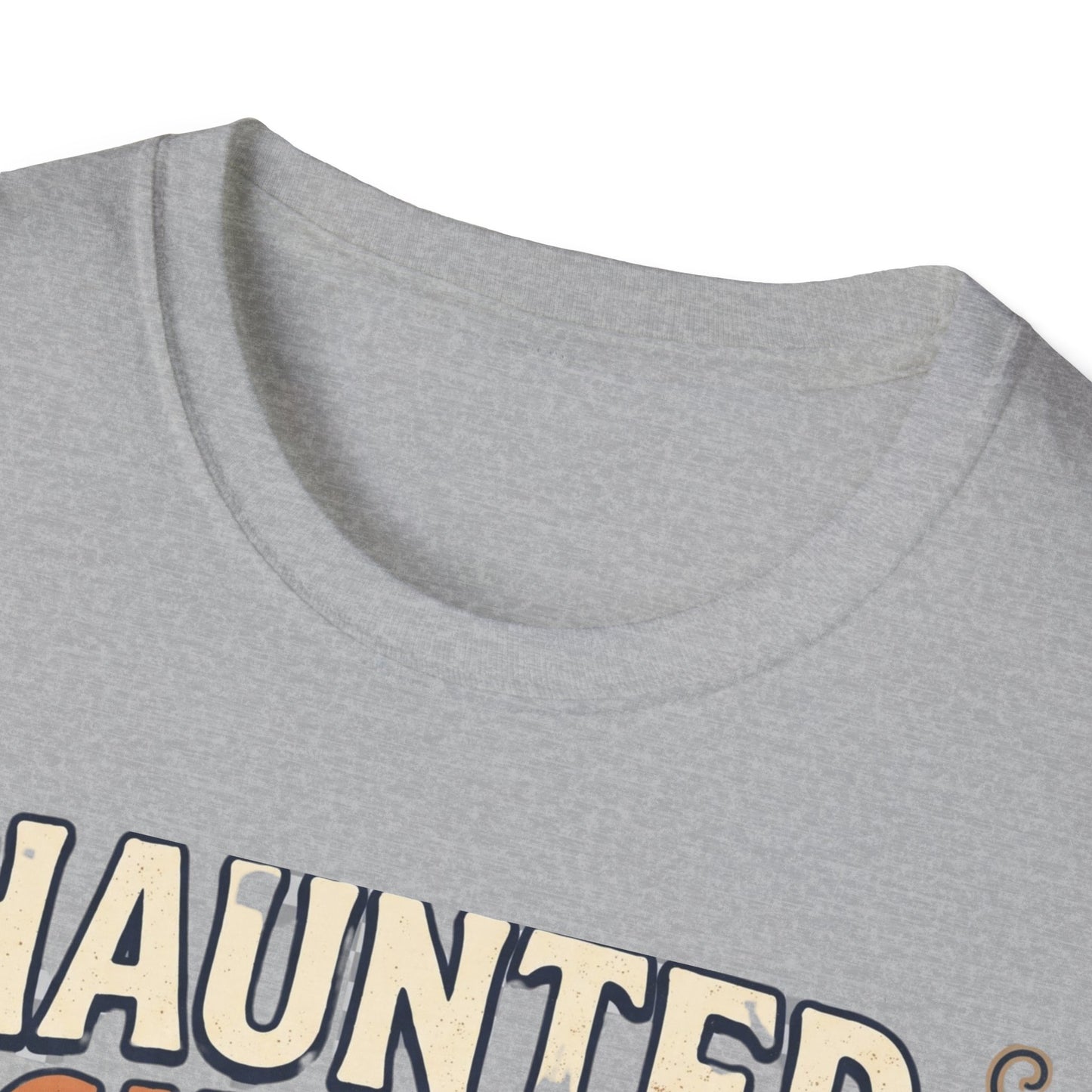 Haunted Night Crew T-Shirt — Retro Halloween Skeleton & Pumpkin Tee