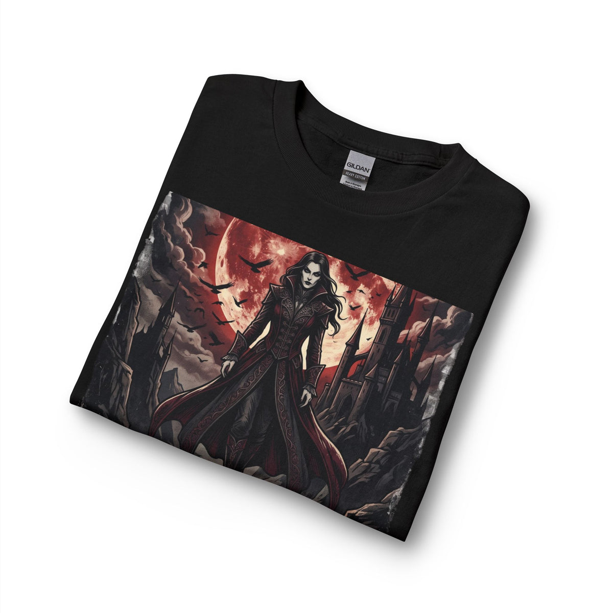 Blood Moon Long Sleeve Shirt — Gothic Vampire Graphic Tee