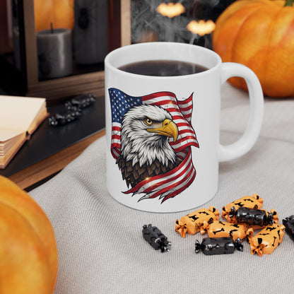 American Eagle Flag Coffee Mug — Patriotic 11oz & 15oz Ceramic Mug
