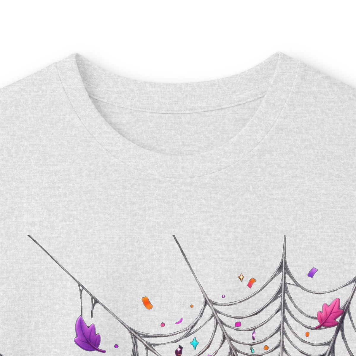 Halloween Pumpkin Spiderweb Long Sleeve Tee