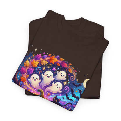 Halloween Pumpkin & Ghosts T-Shirt — Cute Spooky Jack-O'-Lantern Tee