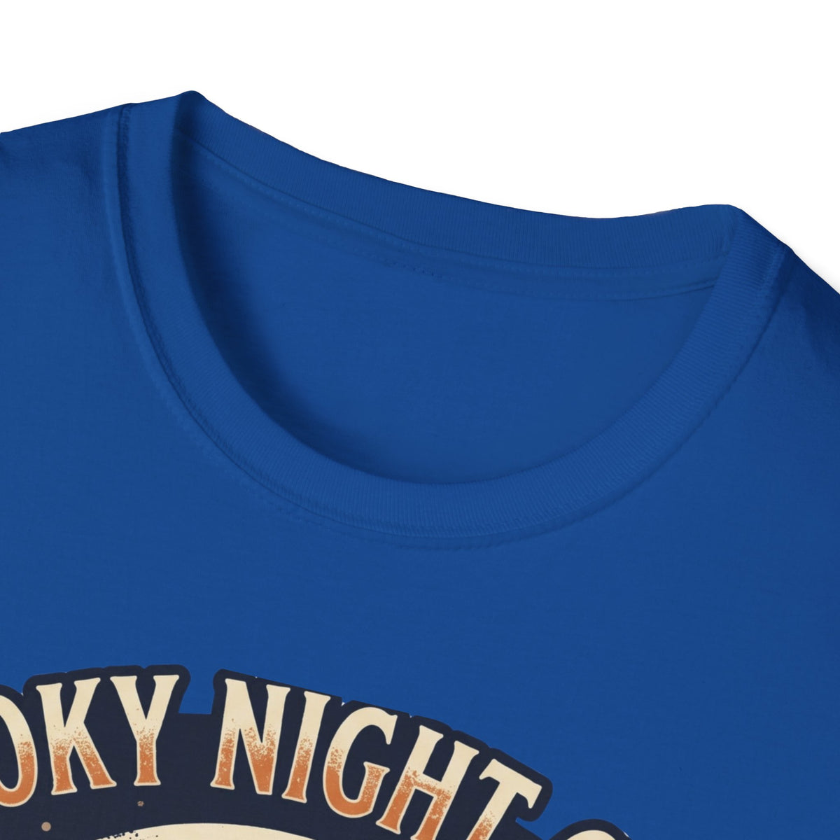 Spooky Night Crew T-Shirt — Vintage Halloween Moon & Skeleton Graphic