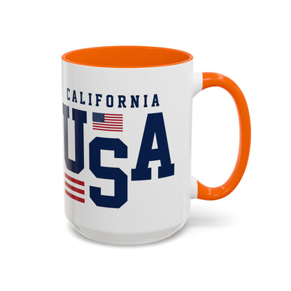 USA California Coffee Mug — Patriotic Accent 11/15oz