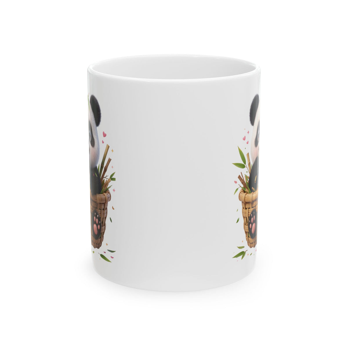 Whimsical Floral Animal Ceramic Mug