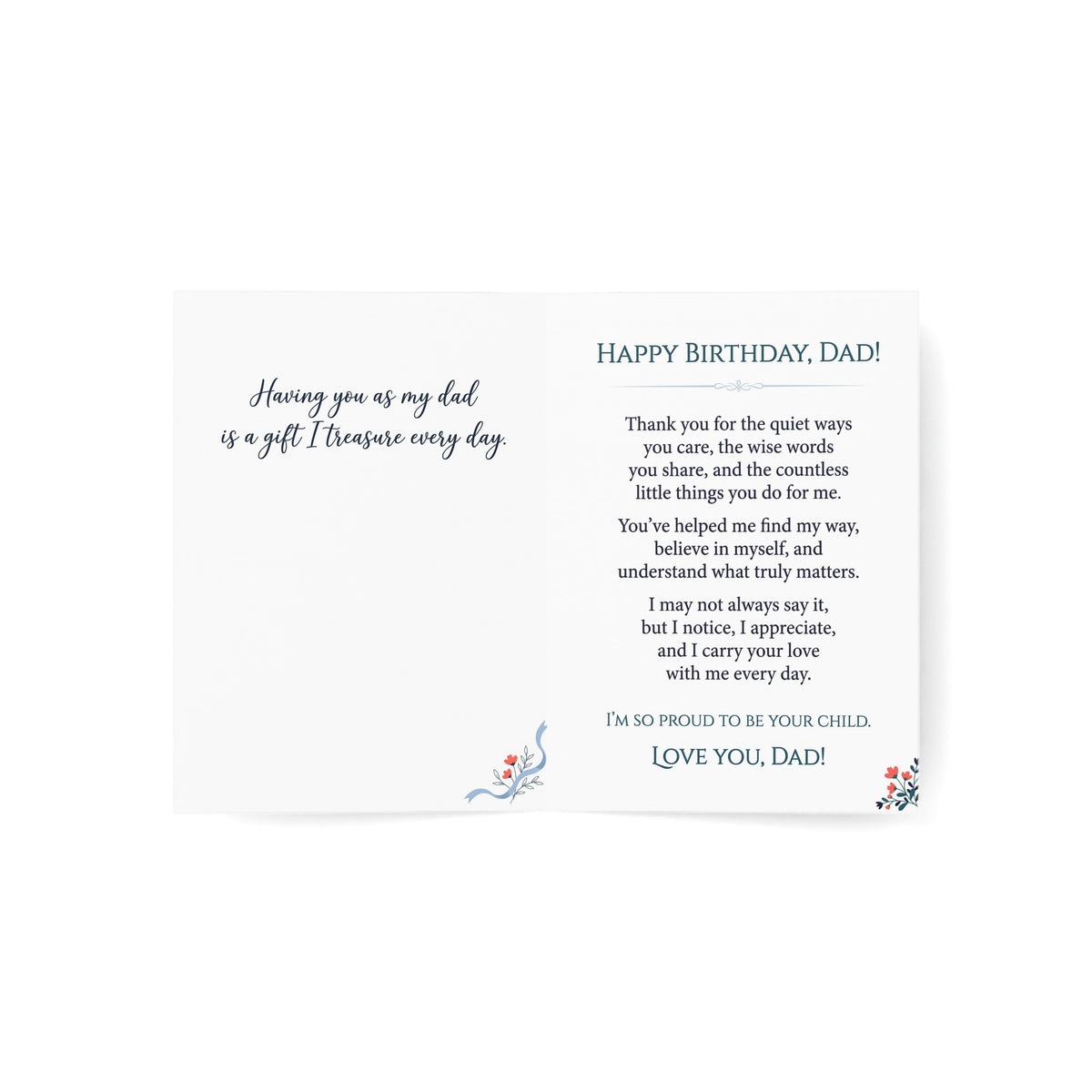 To My Dad Greeting Card – Forever Grateful Father’s Day Card