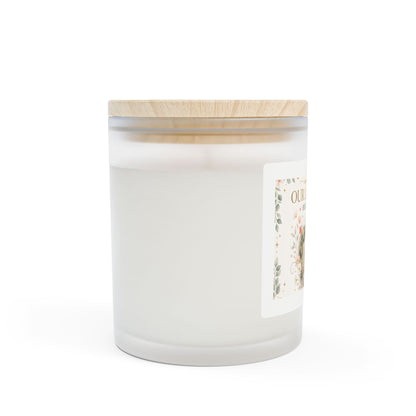 Our Love Story Frosted Glass Candle — 11oz Personalized Photo Candle