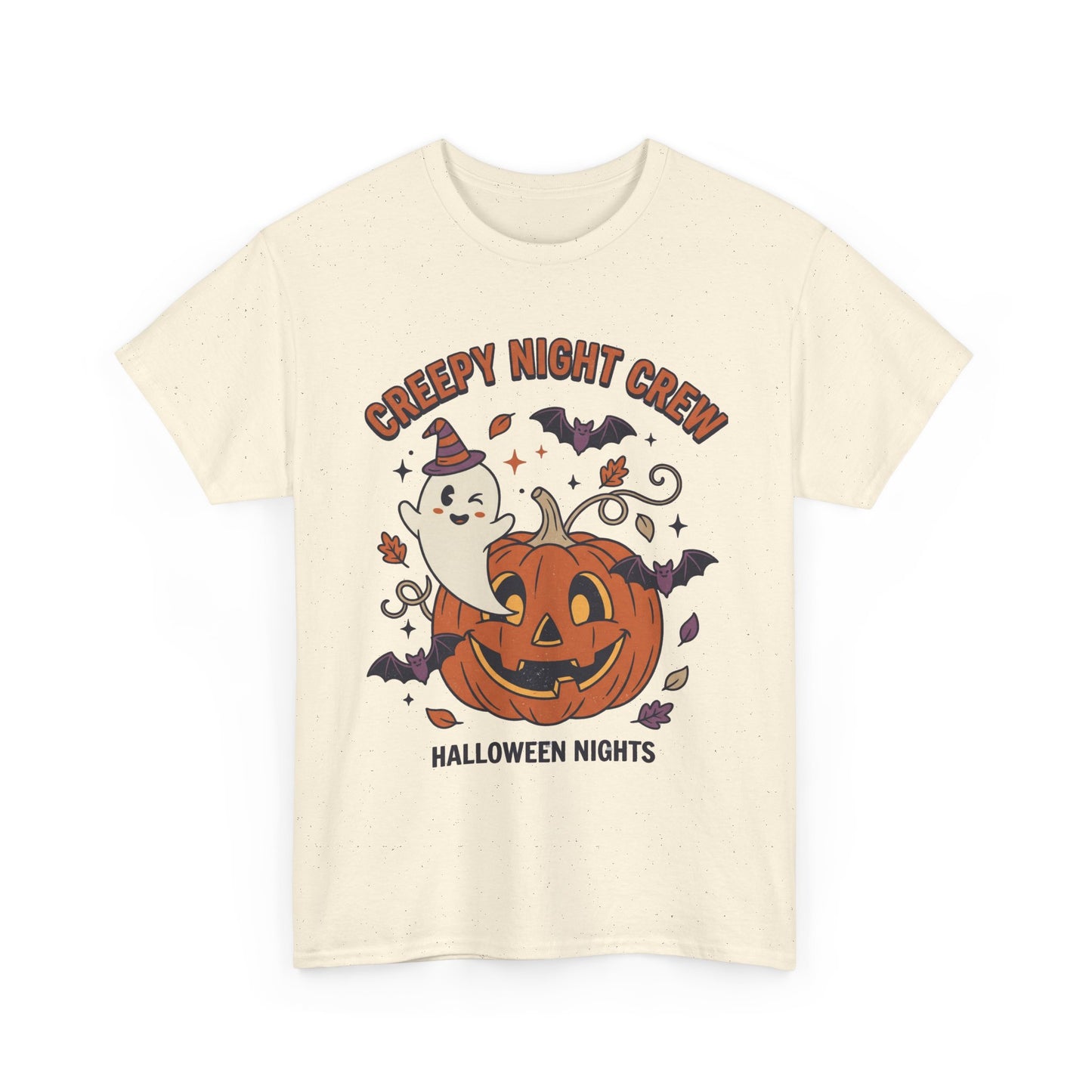 Halloween Nights T-Shirt — Creepy Night Crew Pumpkin & Ghost Tee