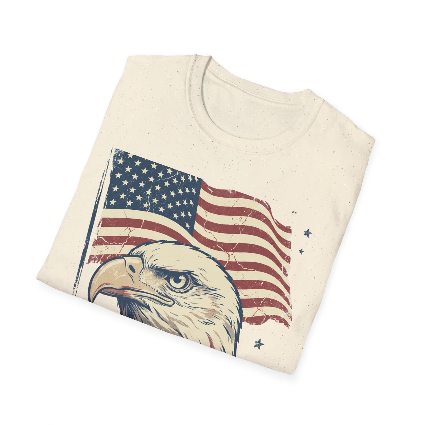 Eagle & American Flag T-Shirt — Patriotic Bald Eagle Tee for 4th of July