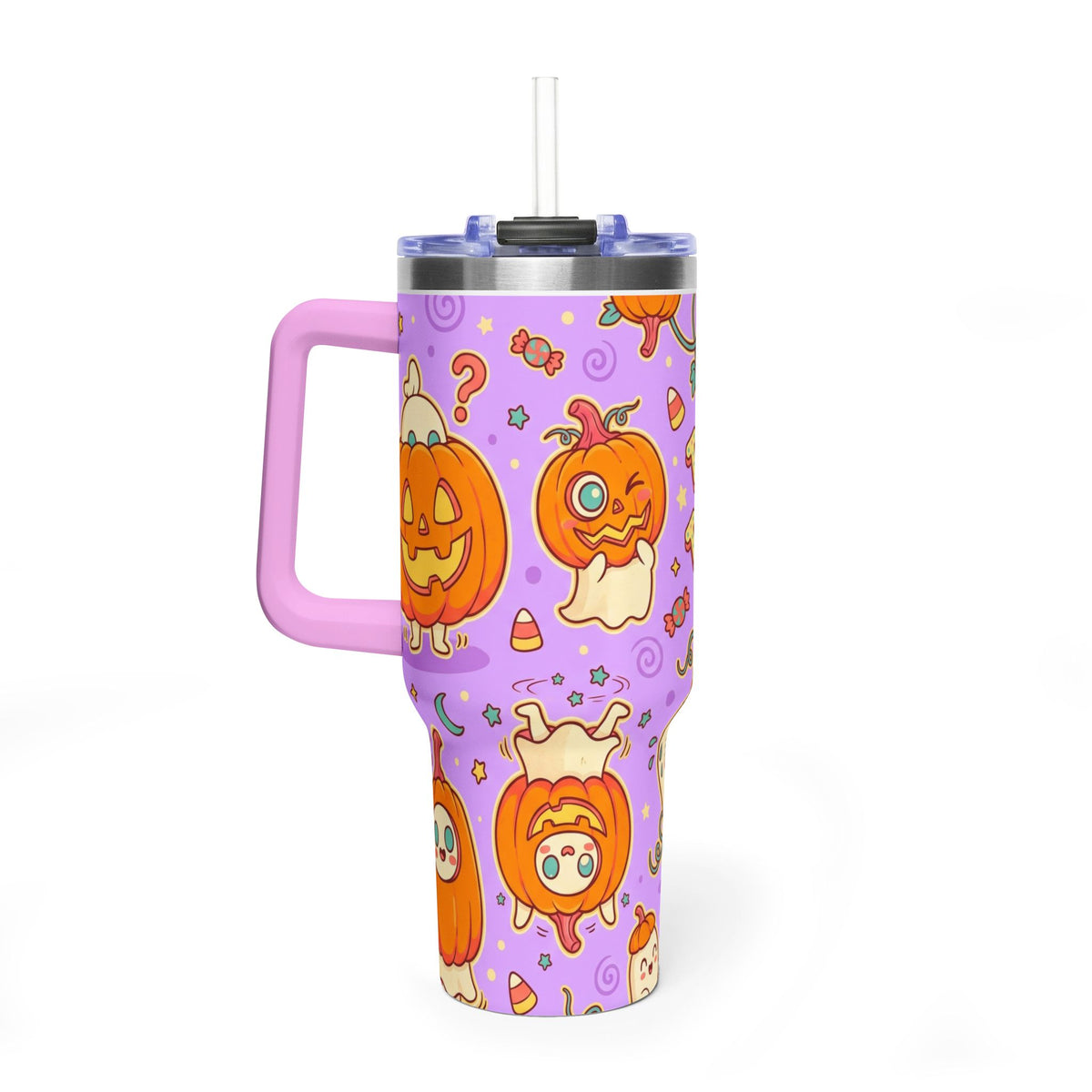 Too Cute to Spook Halloween Pumpkin Ghost 40oz Tumbler