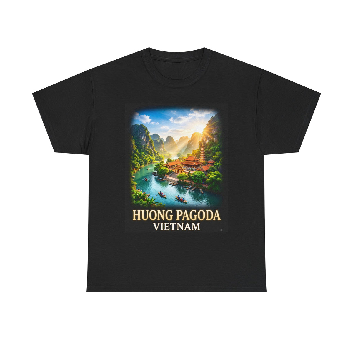 Huong Pagoda Vietnam Tee — Scenic Travel Poster T-Shirt