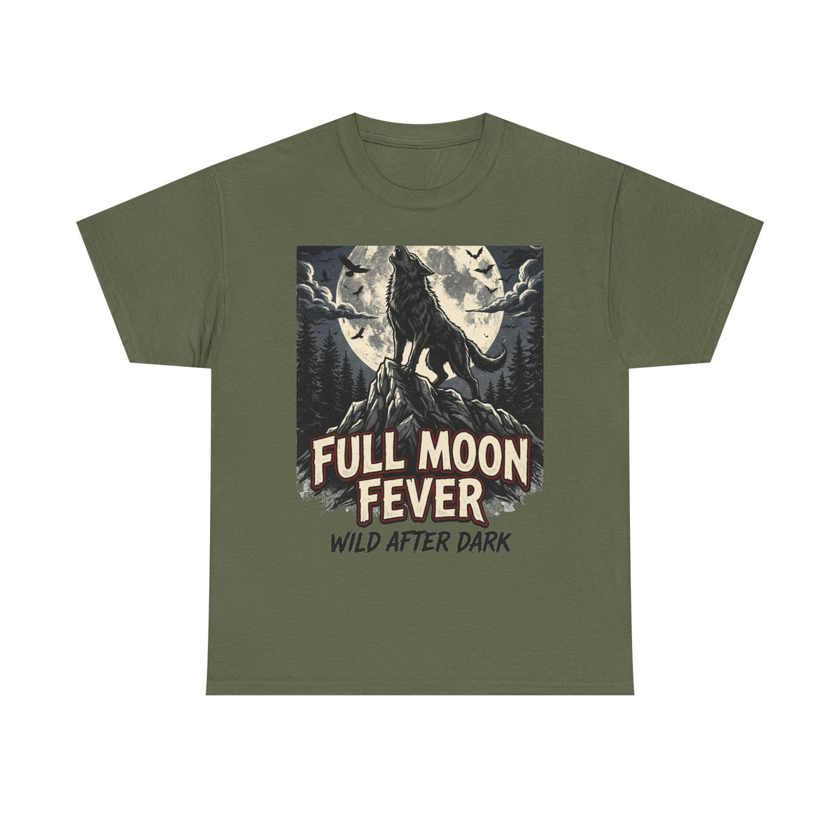 Full Moon Fever Wolf T-Shirt — 'Wild After Dark' Graphic Tee
