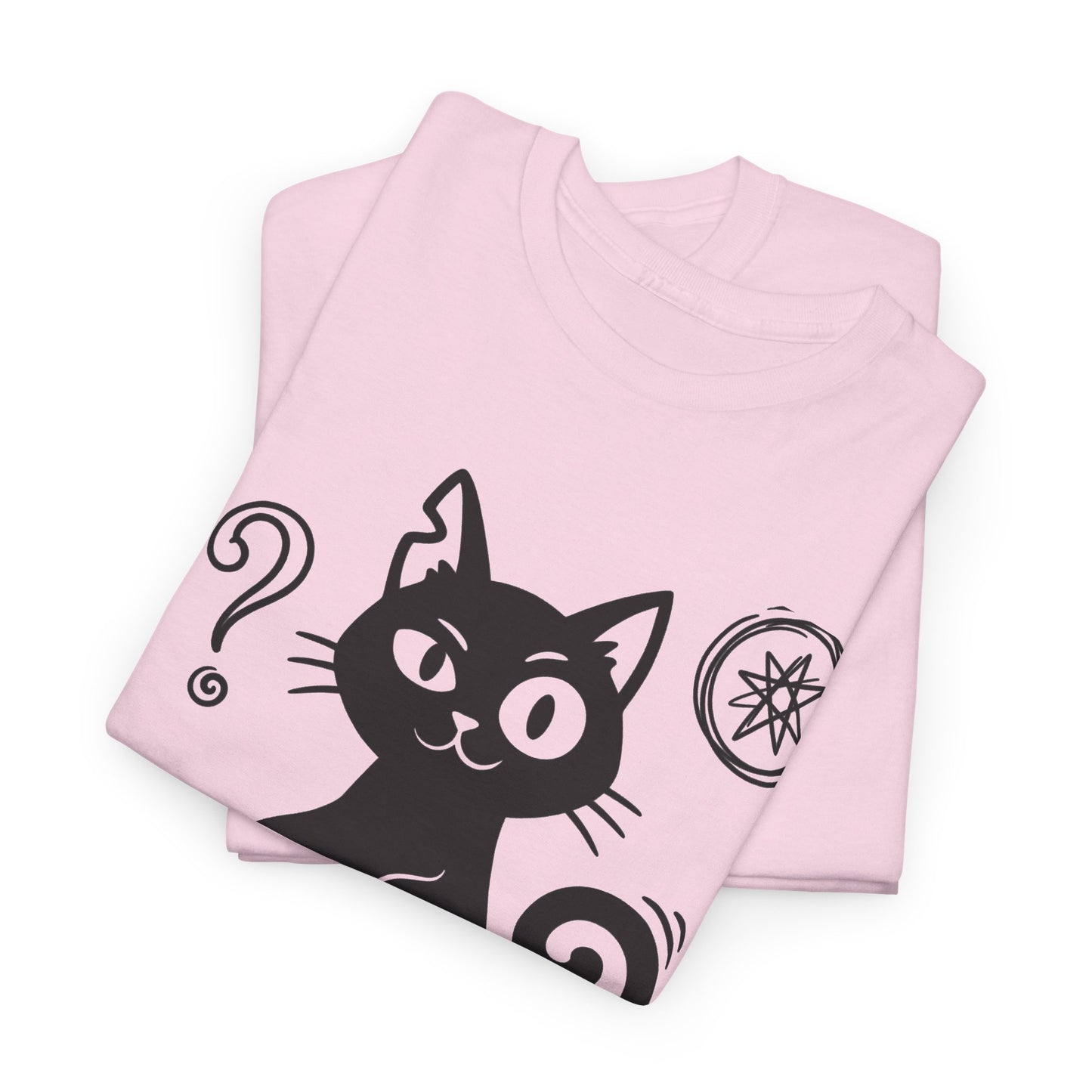 Black Cat Graphic Tee — Cute Cartoon Kitty T-Shirt