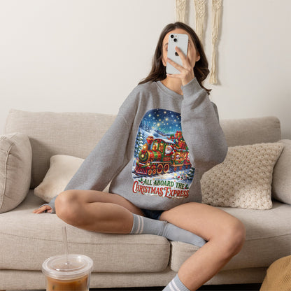 Christmas Express Crewneck Sweatshirt — All Aboard the Christmas Express Holiday Sweatshirt