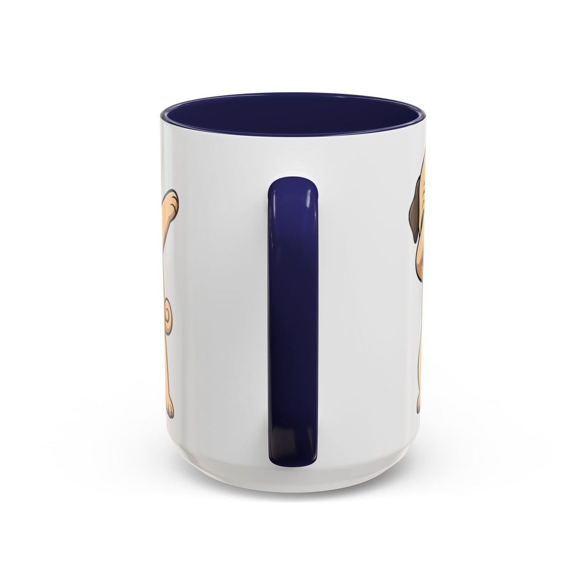Dabbing Pug Coffee Mug — Cute Dog Accent Mug (11/15 oz)