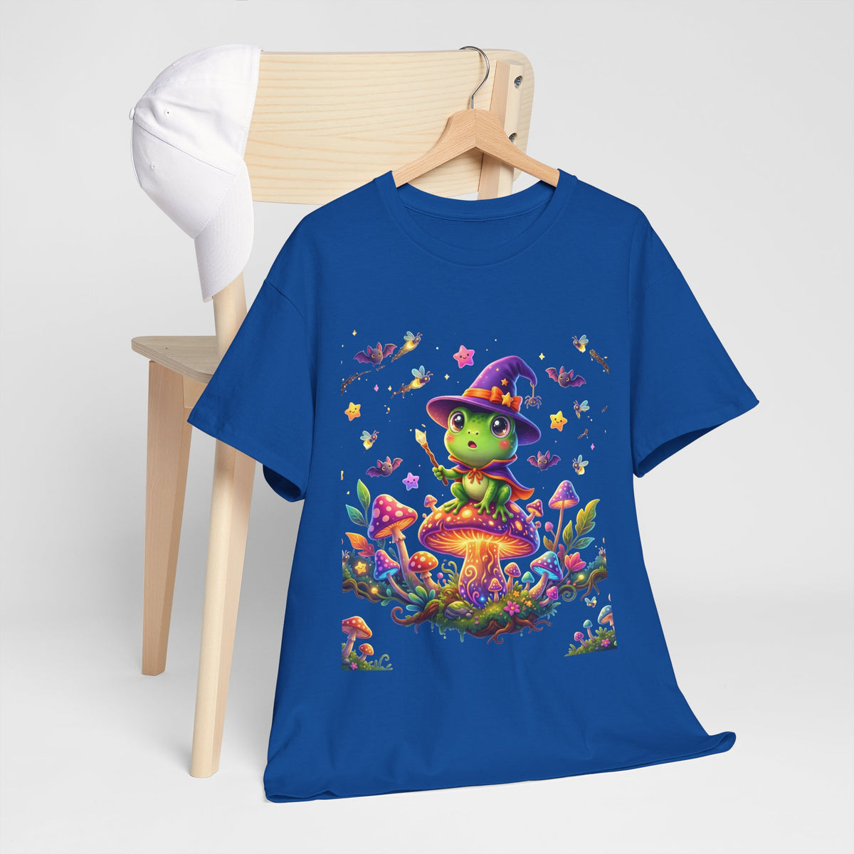 Cute Witch Frog T‑Shirt — Magical Mushroom Halloween Tee