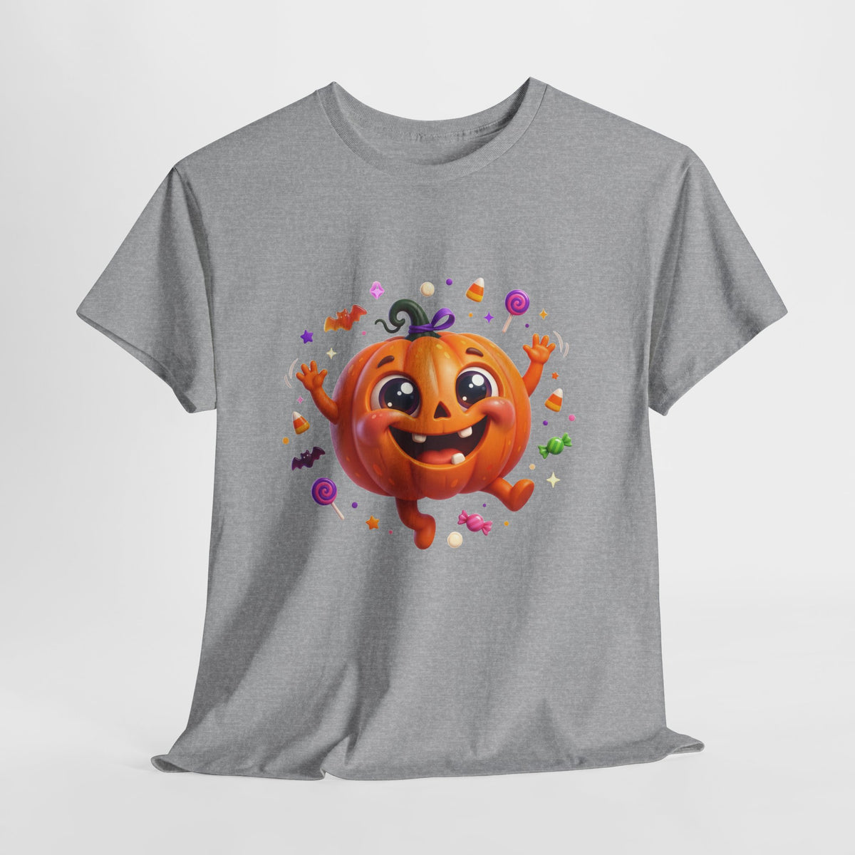 Halloween Pumpkin T‑Shirt — Happy Jack-O'-Lantern Candy Graphic Tee
