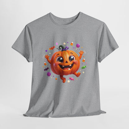 Halloween Pumpkin T‑Shirt — Happy Jack-O'-Lantern Candy Graphic Tee