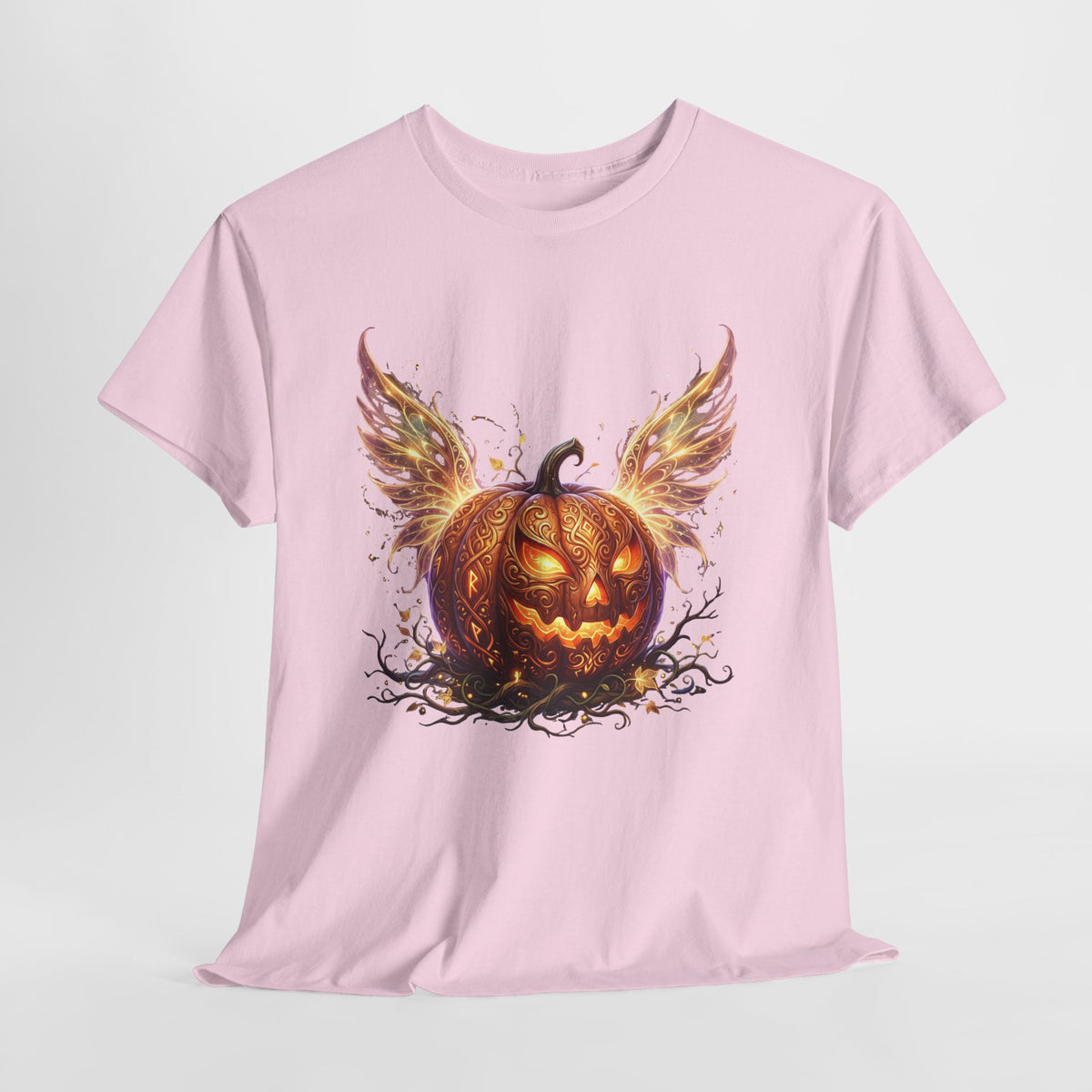Halloween Pumpkin Tee — Winged Jack-O'-Lantern Graphic Shirt