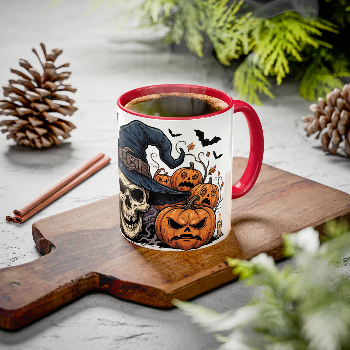 Halloween Skull & Jack-o'-Lantern Mug (11oz/15oz)
