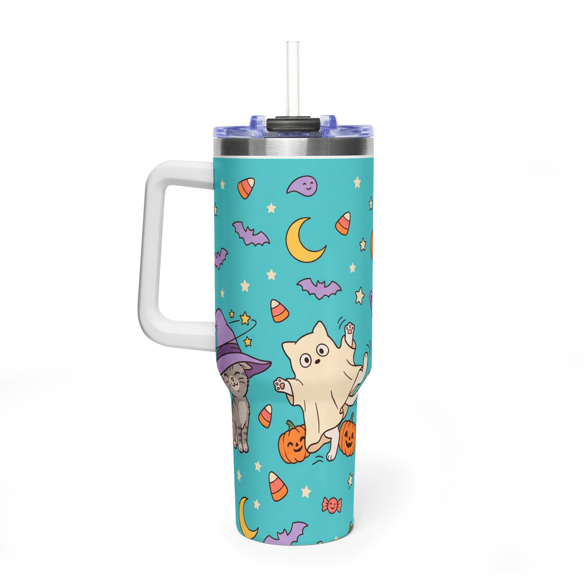 Purranormal Halloween Cat 40oz Thermal Tumbler