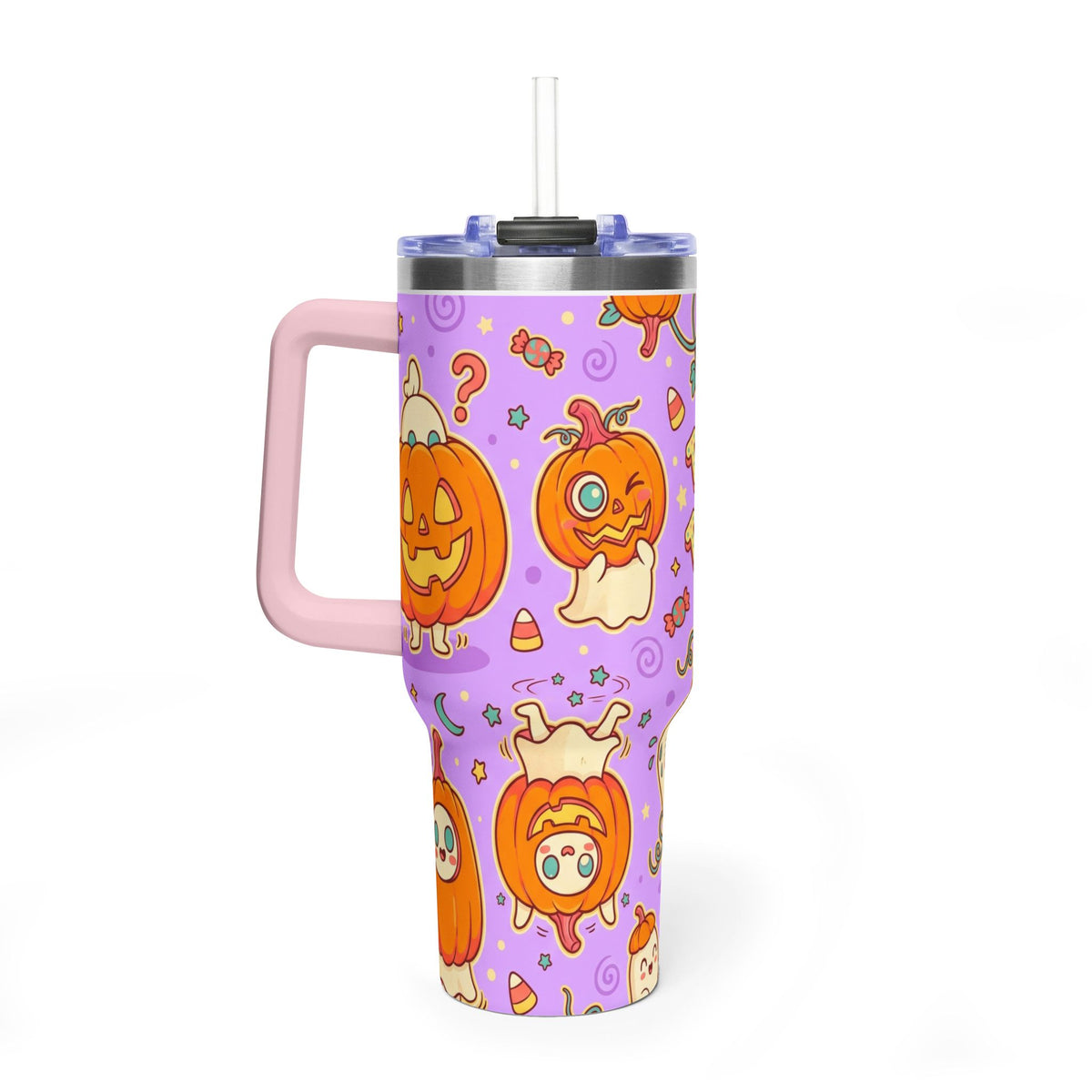 Too Cute to Spook Halloween Pumpkin Ghost 40oz Tumbler