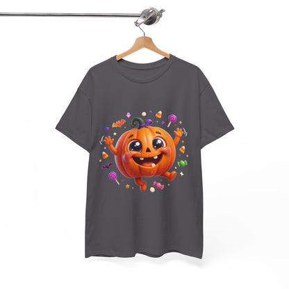 Halloween Pumpkin T‑Shirt — Happy Jack-O'-Lantern Candy Graphic Tee