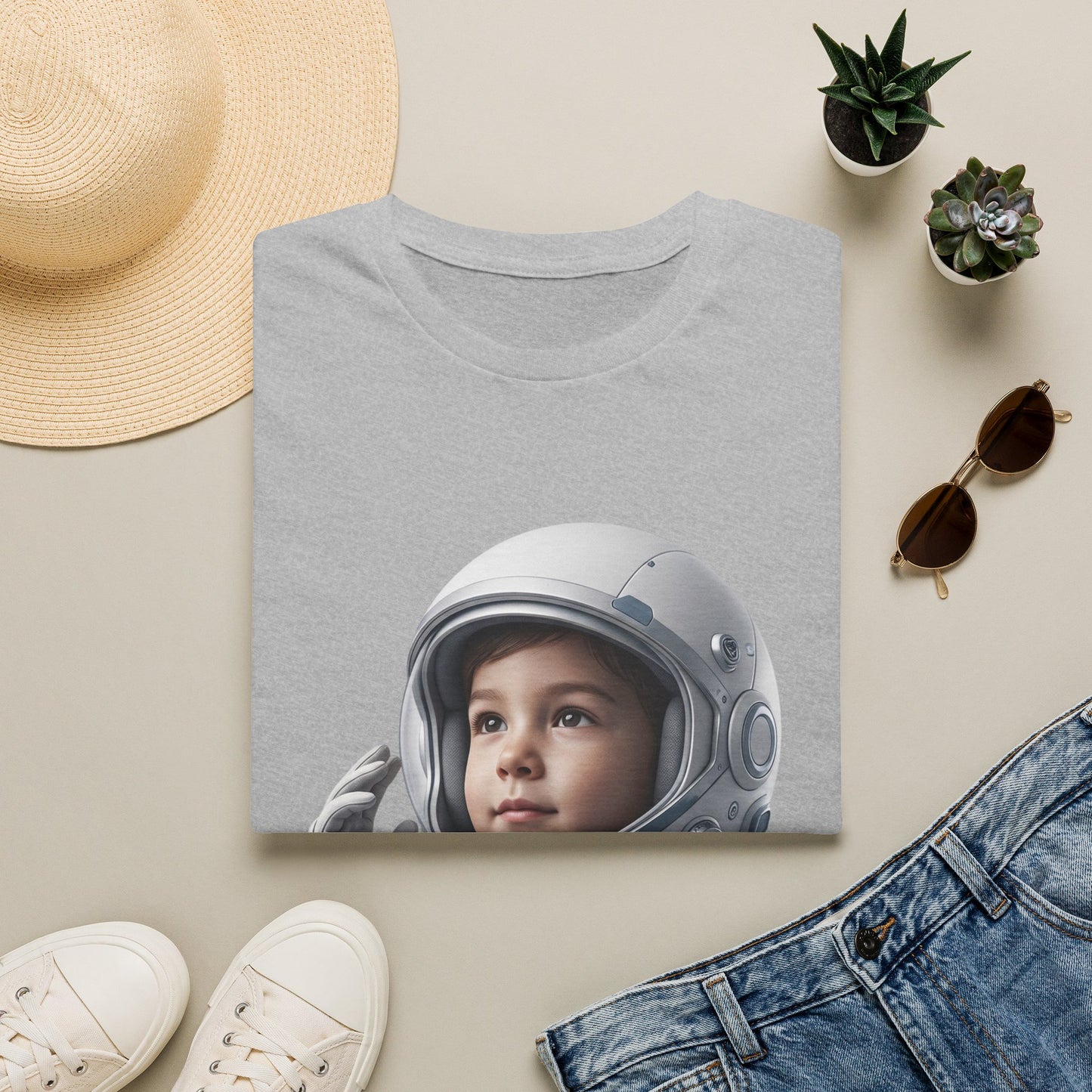 Astronaut Kid T-Shirt — Cute Space Helmet Graphic Tee for Space Lovers