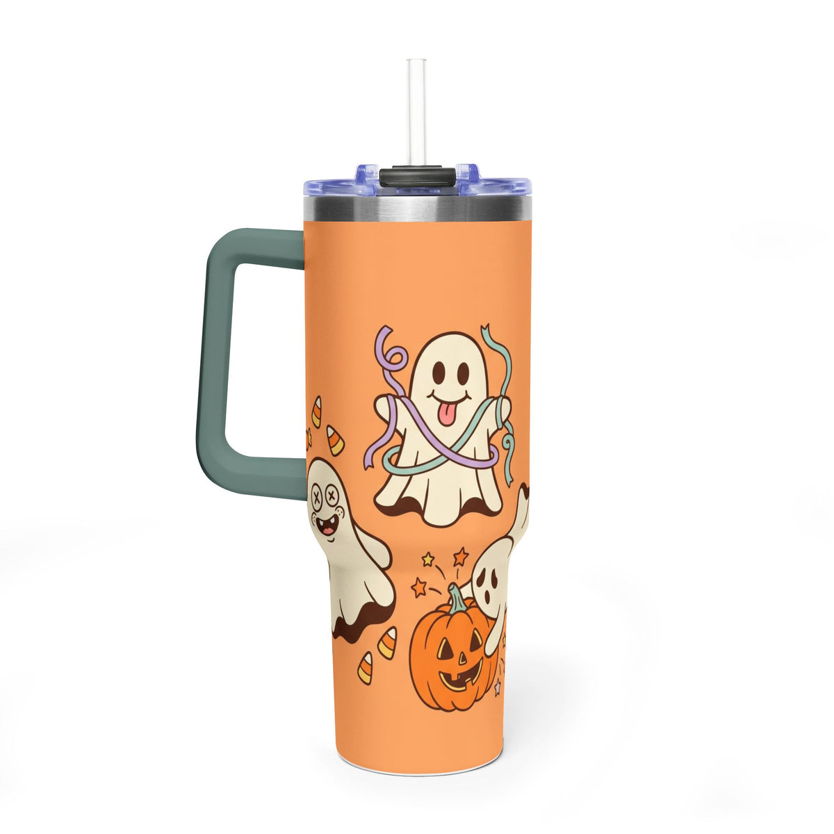Spooky But Cute Halloween Ghosts 40oz Thermal Tumbler