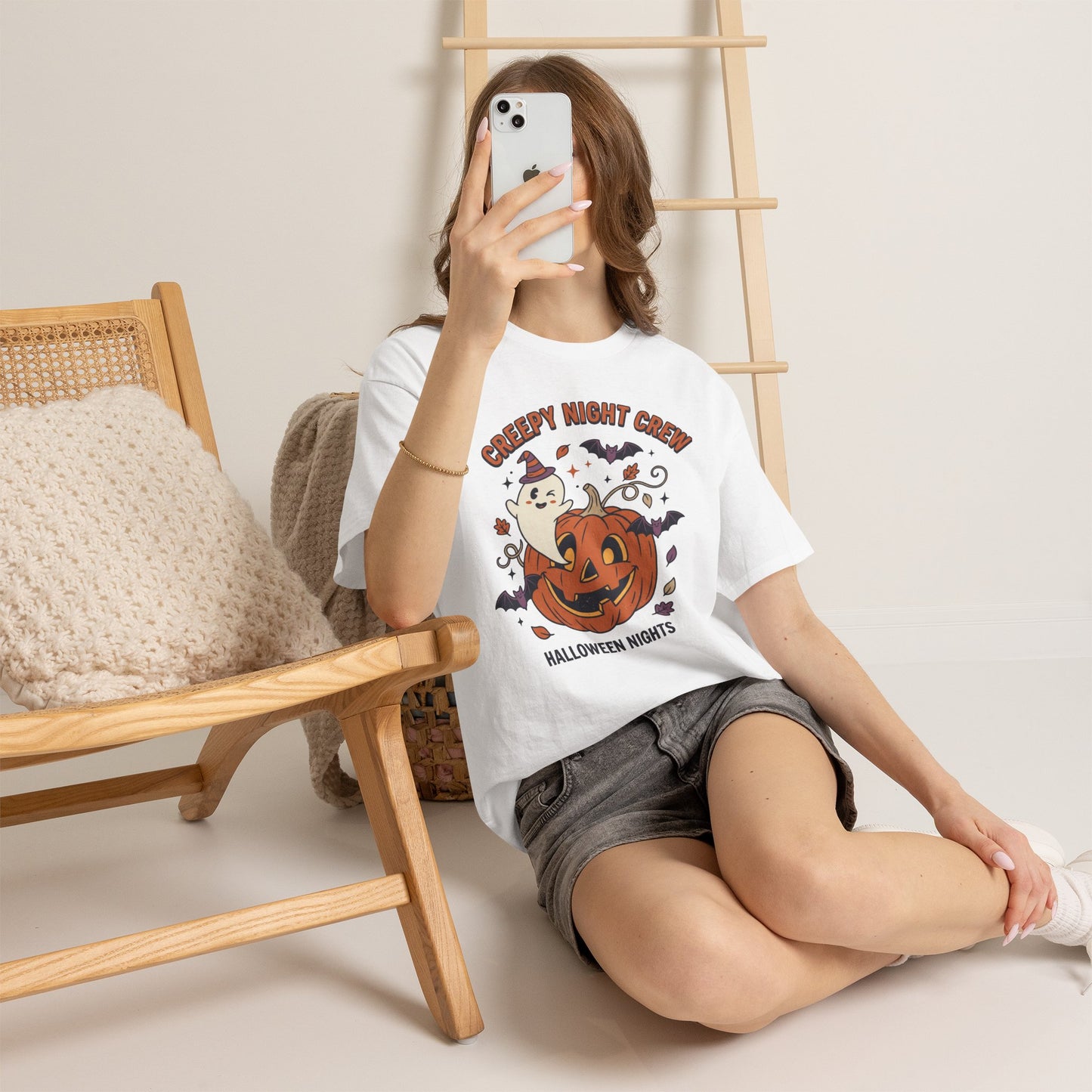 Halloween Nights T-Shirt — Creepy Night Crew Pumpkin & Ghost Tee