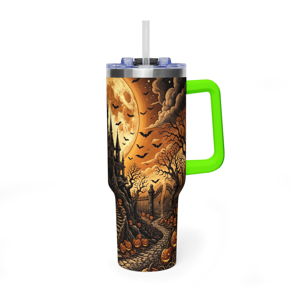 40oz Gothic Haunted Castle Halloween Tumbler