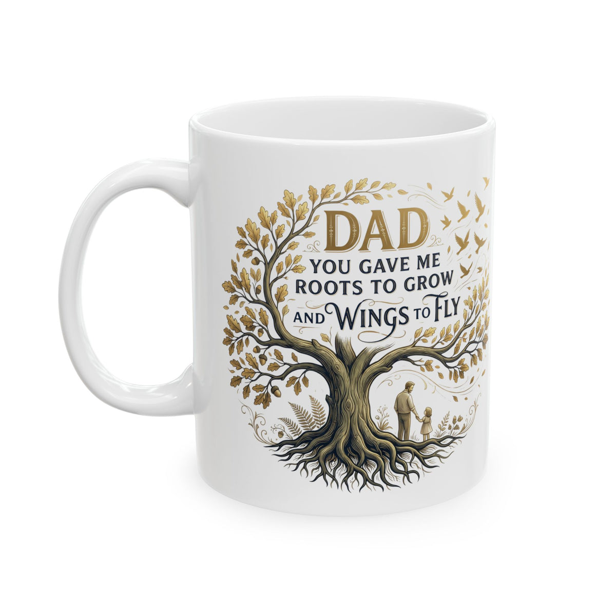 Grow Softly Floral Inspirational Ceramic Mug
